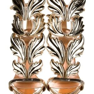 Giuseppe Zanotti Gladiators Elegant Gold and Black Women's Sandals